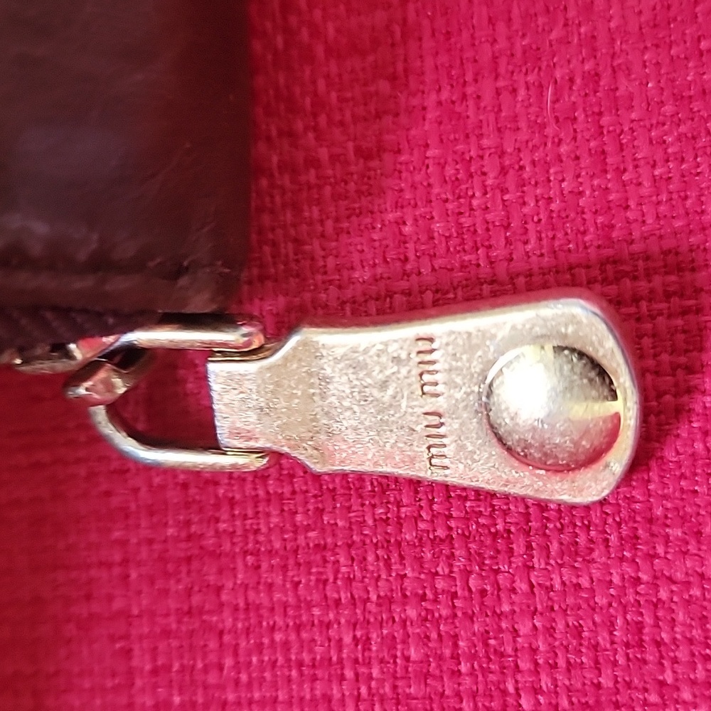 Euc Miu Miu Zippy Wallet: Brown Croc Embossed Lea… - image 2